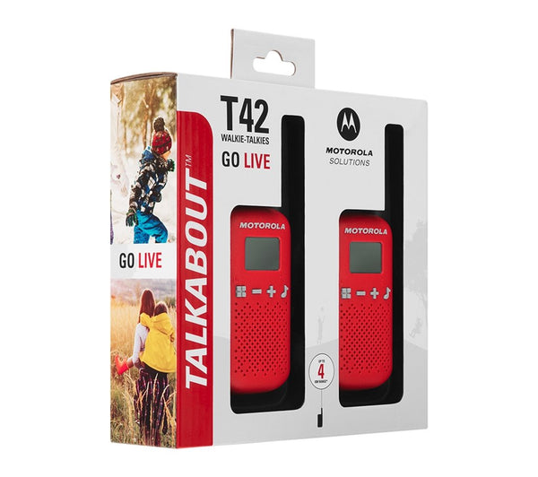 Motorola TALKABOUT T42 Family and Kids Fun Walkie-Talkies PMR446 Licence Free PTT Twin Pack